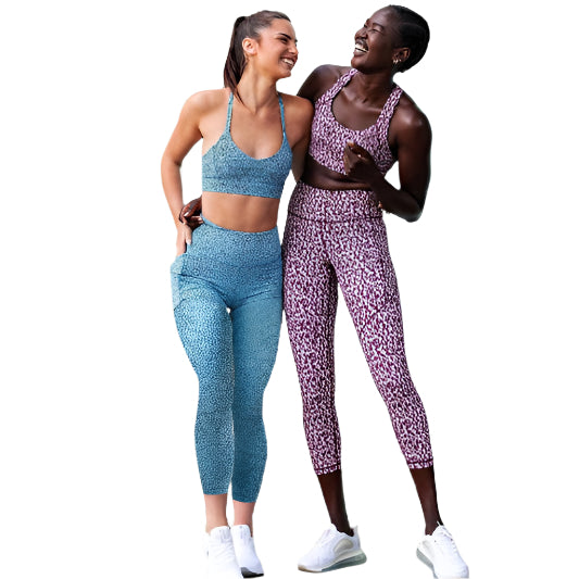 Women’s Printed Yoga Set – Halter Bra & Pocket Trousers